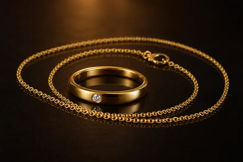 Gioielli in oro con diamante