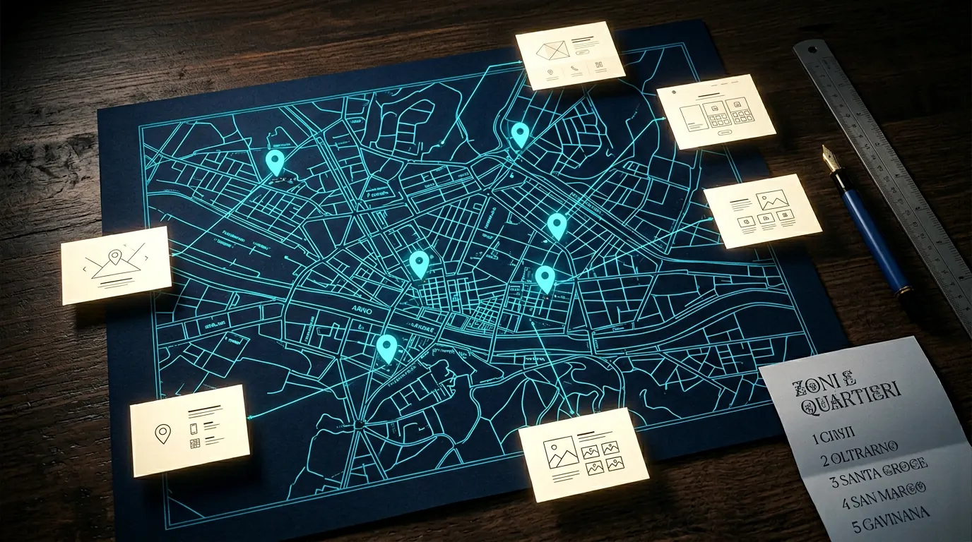 Una pagina per ogni zona. Una per ogni città.