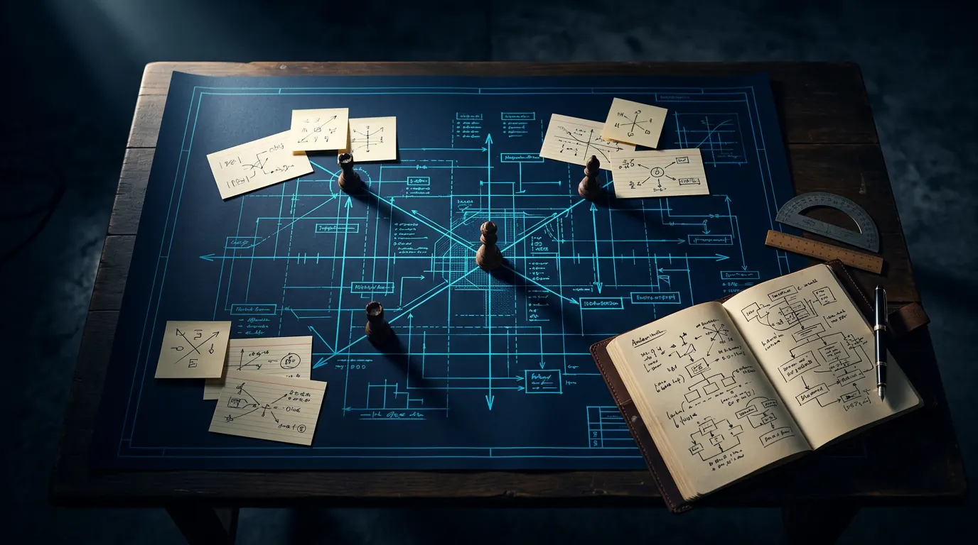 War room DOGO — mappa di posizionamento, marker strategici, taccuino founder