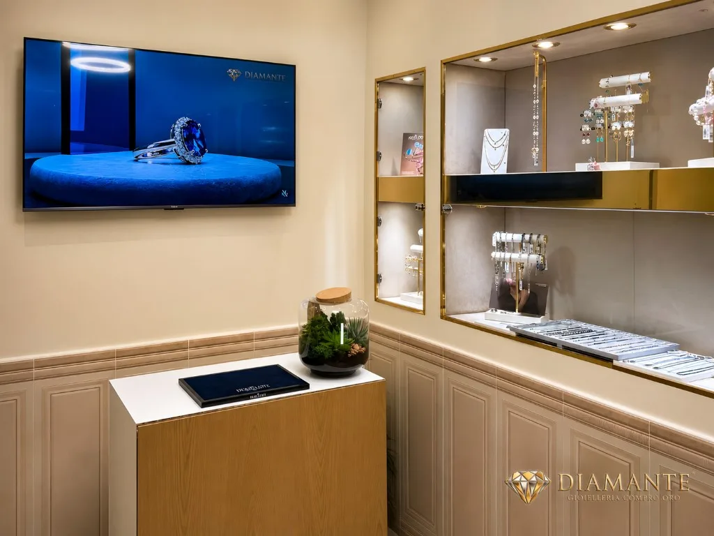 Interno della gioielleria Diamante in Via San Vitale a Bologna