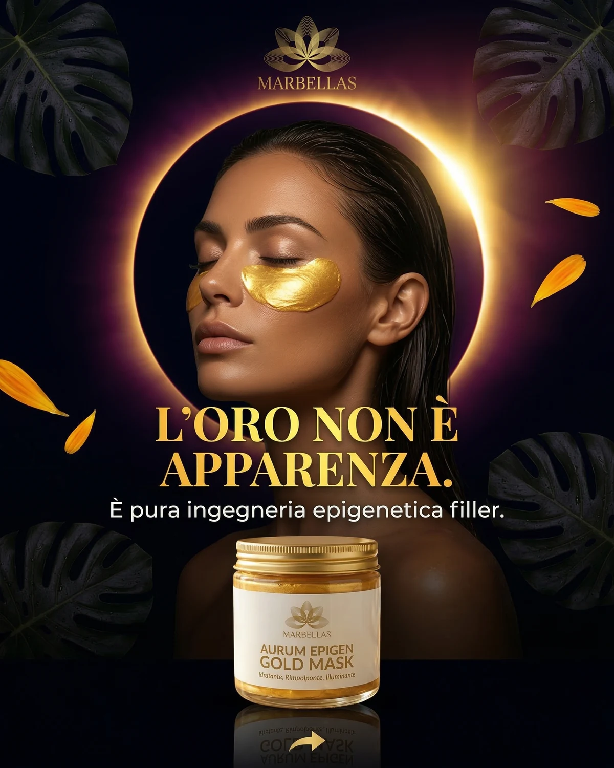 Campagna Aurum Gold Mask · I — post editoriale Marbellas