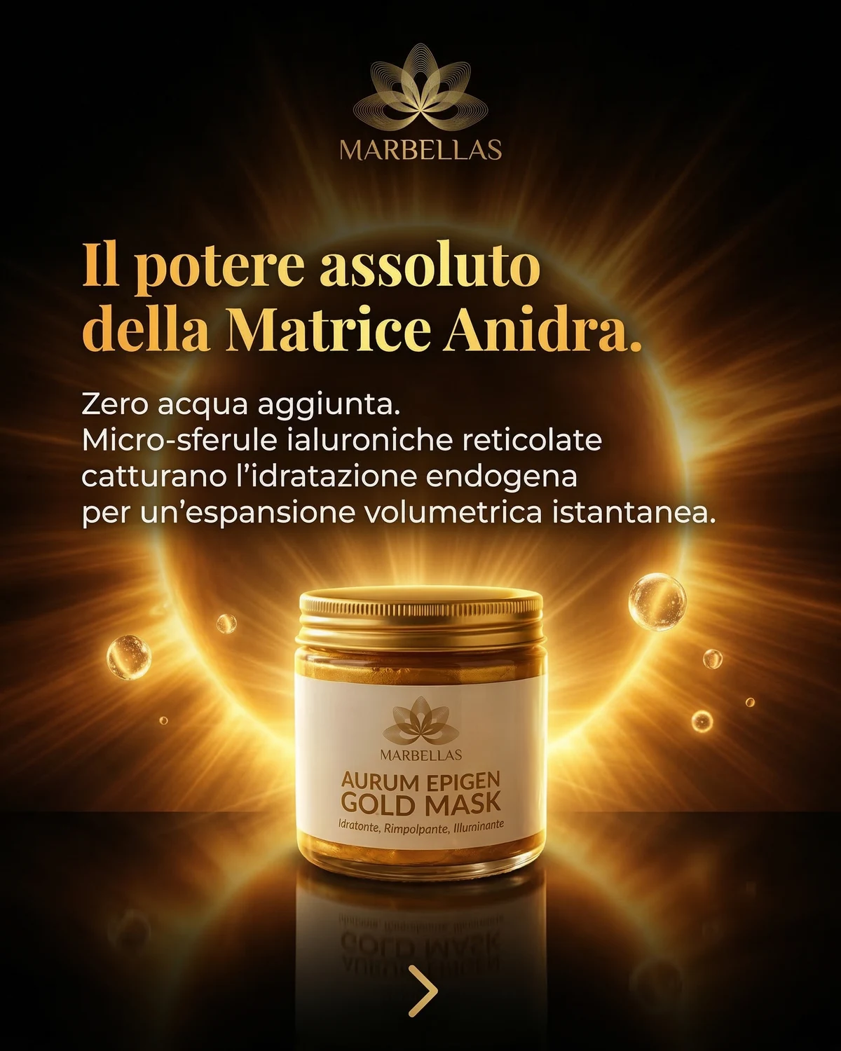 Campagna Aurum Gold Mask · II — post editoriale Marbellas