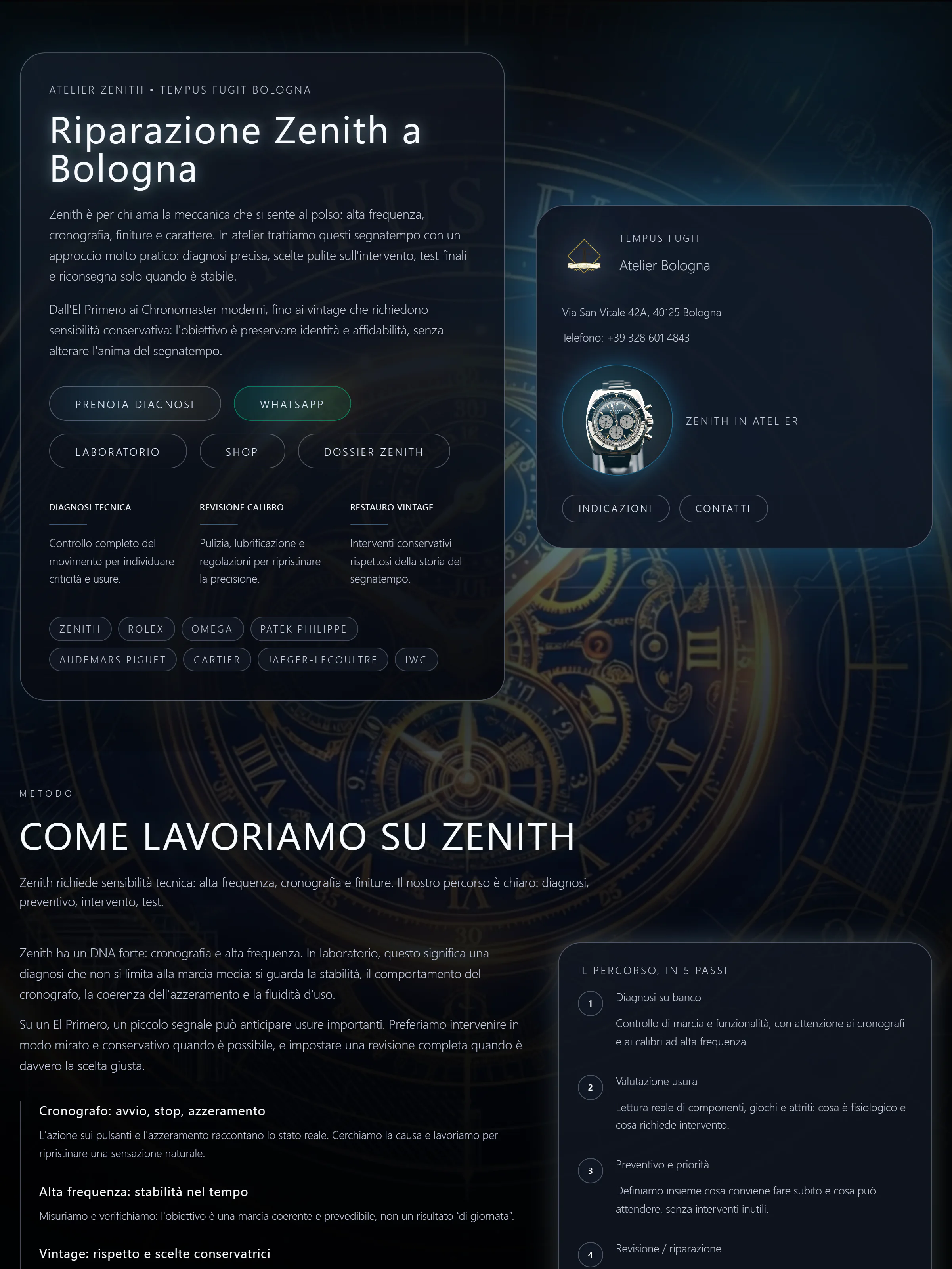 Tempus Fugit local service page preview