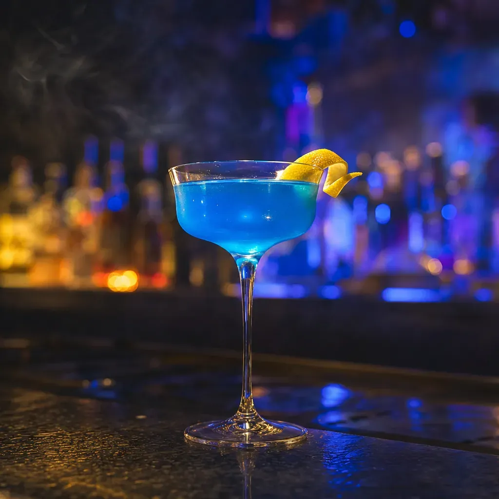 Angelo Azzurro, cocktail servito al Jimmy Cocktail Lab in via Petroni, Bologna