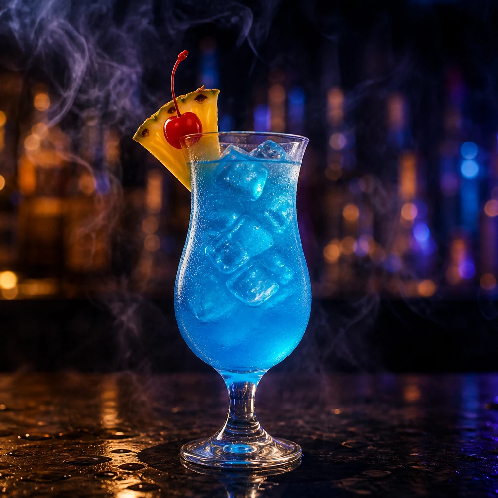 Blue Hawaii, cocktail servito al Jimmy Cocktail Lab in via Petroni, Bologna