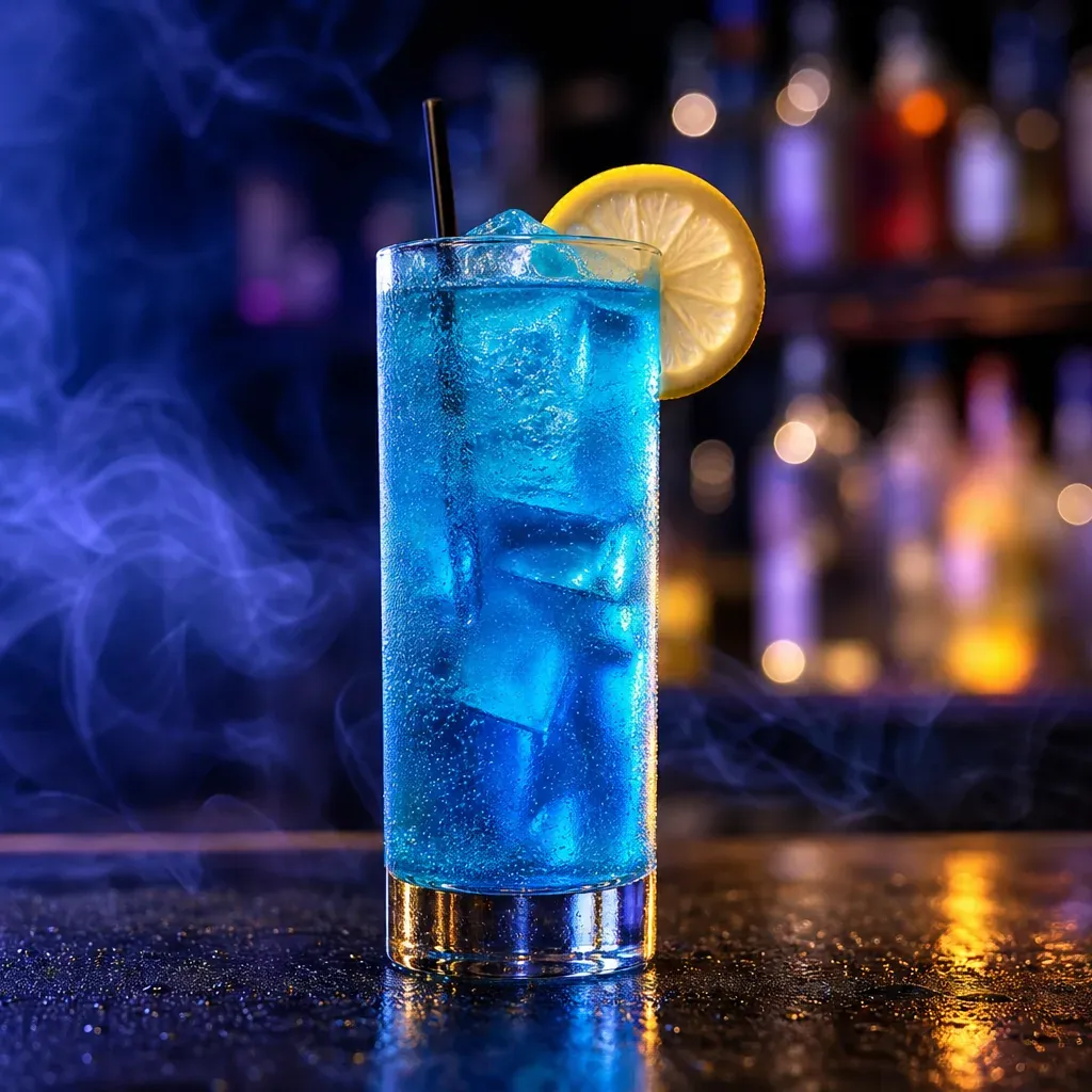 Blue Lagoon, cocktail servito al Jimmy Cocktail Lab in via Petroni, Bologna