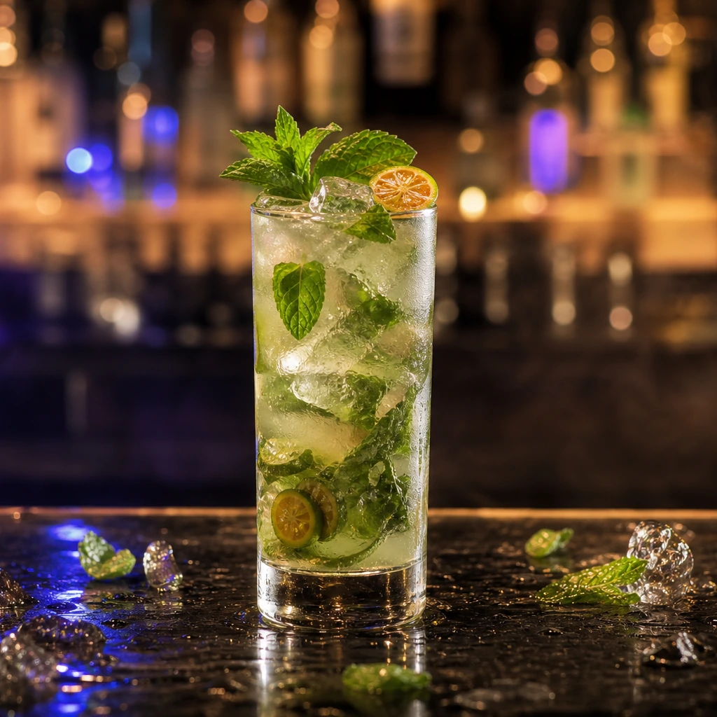 Calamansi Mojito, cocktail servito al Jimmy Cocktail Lab in via Petroni, Bologna