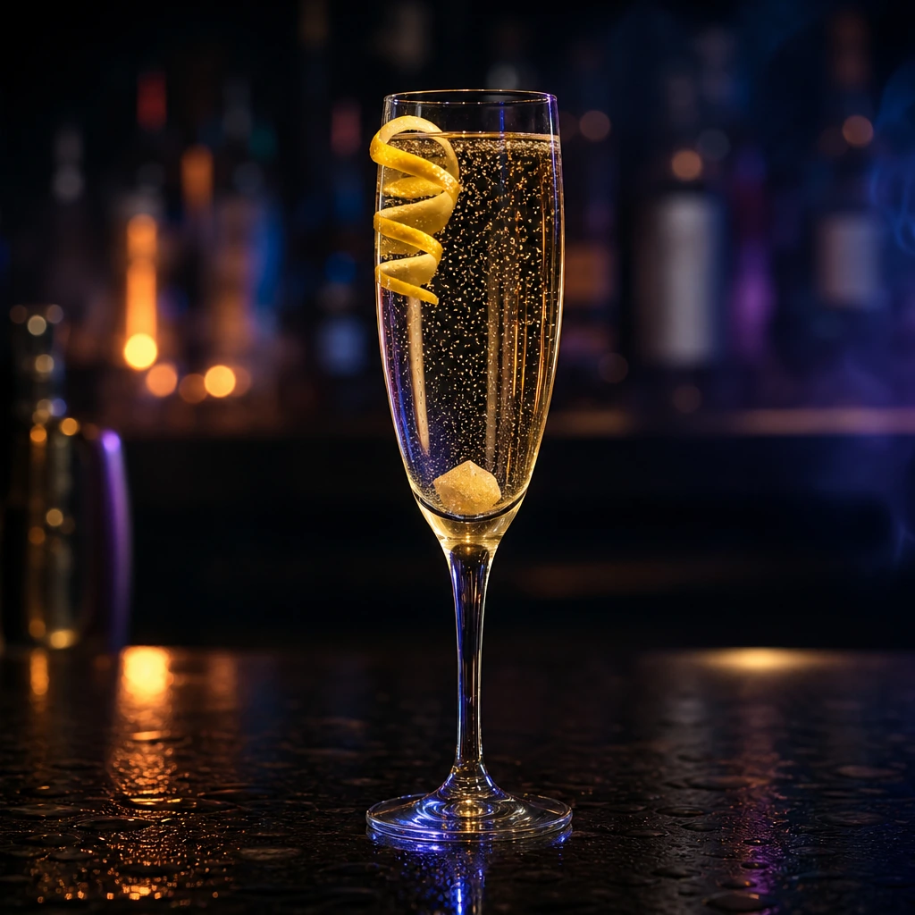 Champagne Cocktail, cocktail servito al Jimmy Cocktail Lab in via Petroni, Bologna