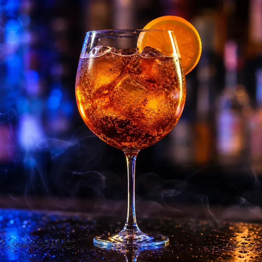 Cynar Spritz, cocktail servito al Jimmy Cocktail Lab in via Petroni, Bologna