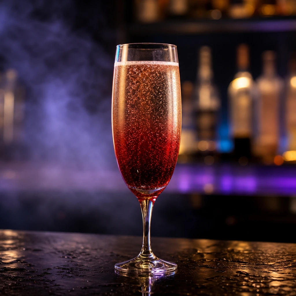 Kir Royale, cocktail servito al Jimmy Cocktail Lab in via Petroni, Bologna