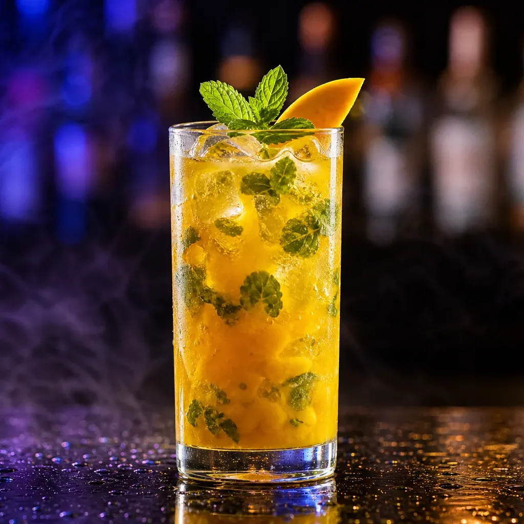 Mango Mint Cooler, drink analcolico servito al Jimmy Cocktail Lab in via Petroni, Bologna