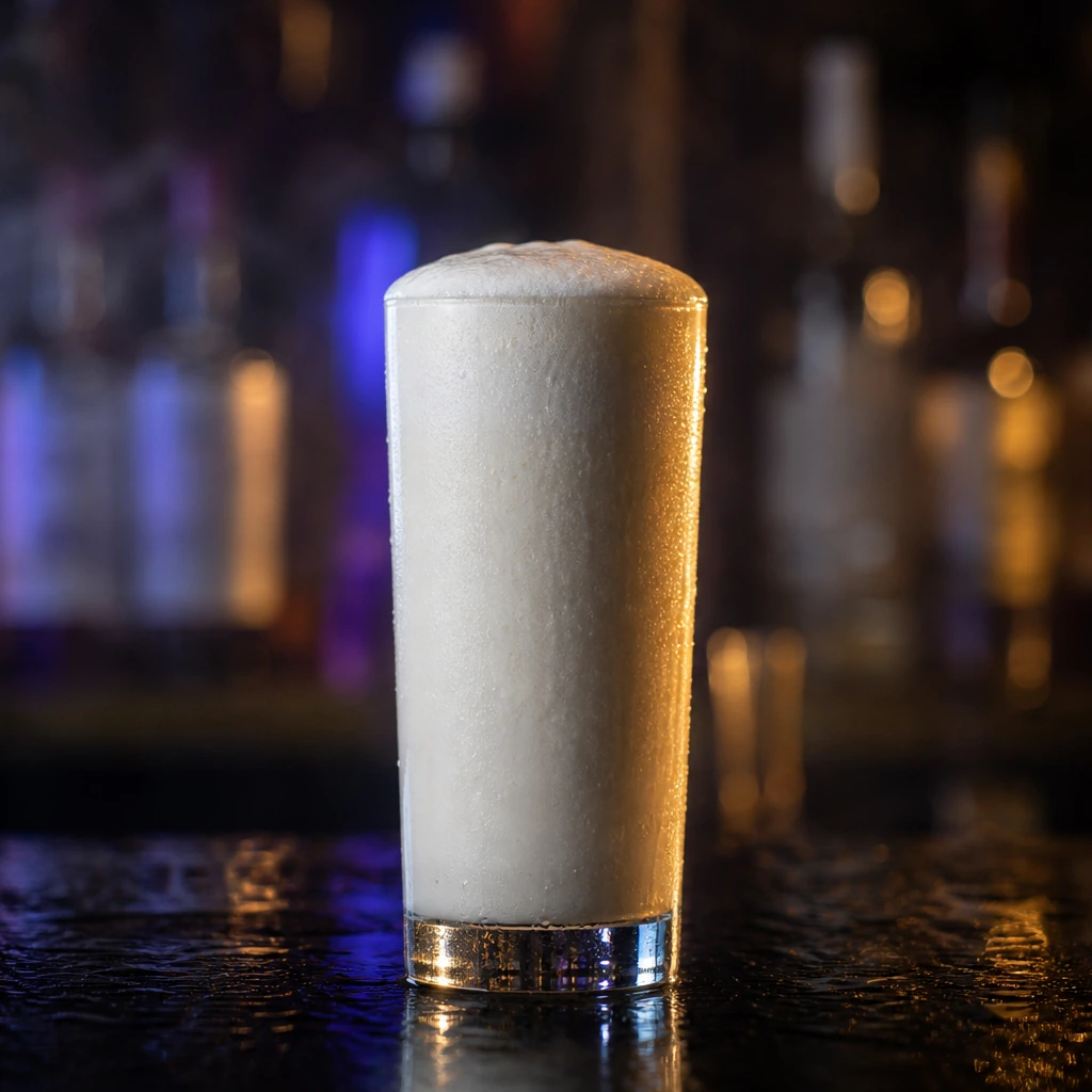 Ramos Gin Fizz, cocktail servito al Jimmy Cocktail Lab in via Petroni, Bologna