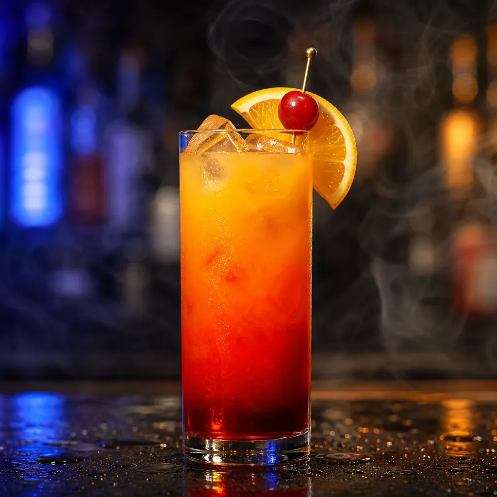 Tequila Sunrise, cocktail servito al Jimmy Cocktail Lab in via Petroni, Bologna