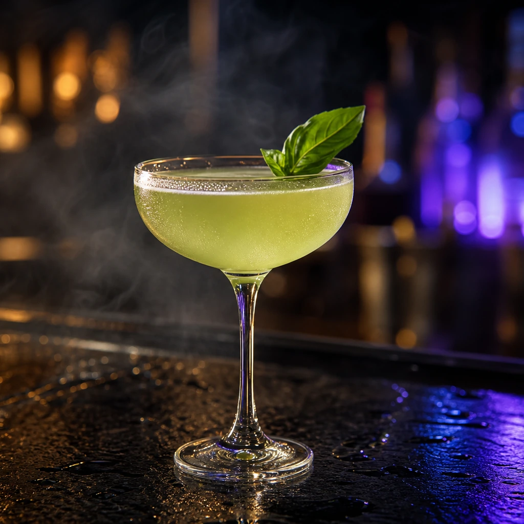 Thai Basil Daiquiri, cocktail servito al Jimmy Cocktail Lab in via Petroni, Bologna