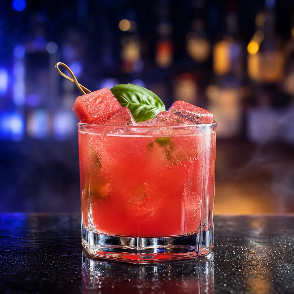 Watermelon Refresher, drink analcolico servito al Jimmy Cocktail Lab in via Petroni, Bologna