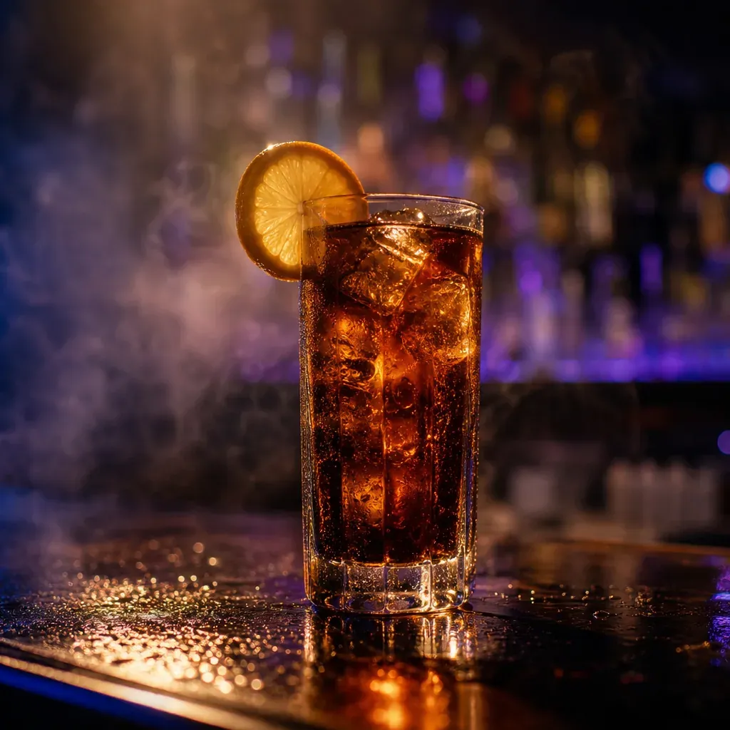 Whiskey Cola, cocktail servito al Jimmy Cocktail Lab in via Petroni, Bologna